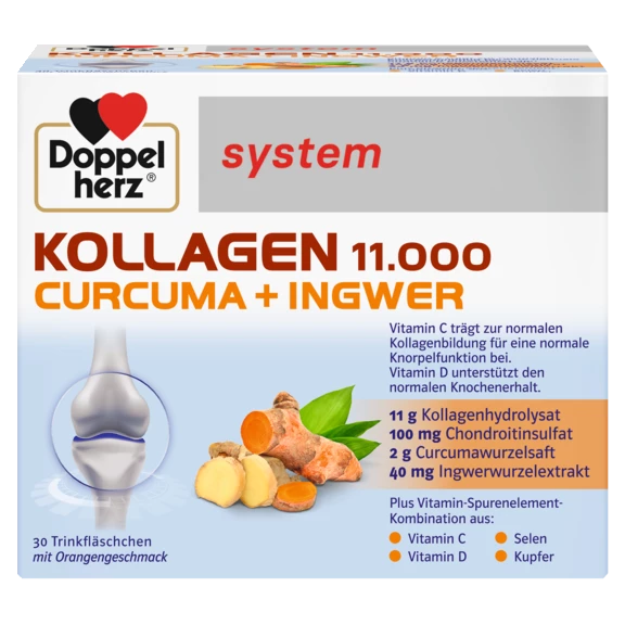Illustration of the product packaging Doppelherz system KOLLAGEN 11.000  front view